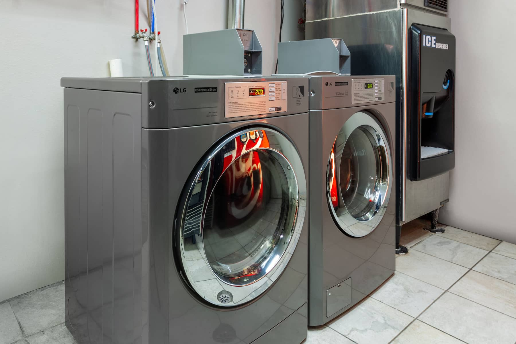 Guest Coin Operated Laundry and Vending Area